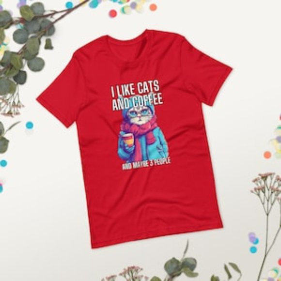 Whiskers and Latte Vintage Cat Shirt - Funny T-Shirt for Coffee and Cat Lovers - Picture 2 of 10